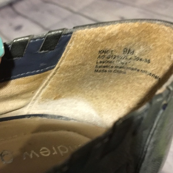 Andrew Geller Blue knot leather heels Sz 9M - Picture 7 of 7